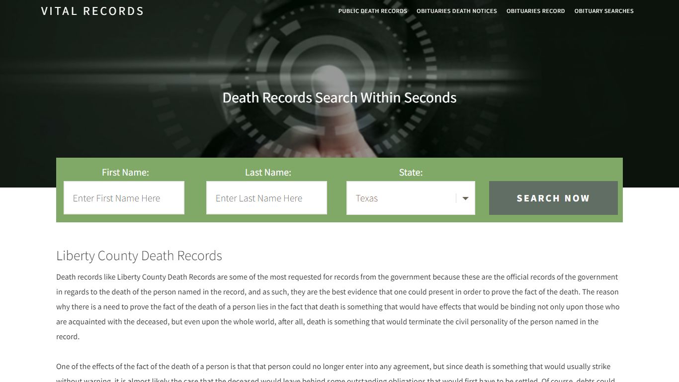 Liberty County Death Records | Enter Name and Search|14 ...